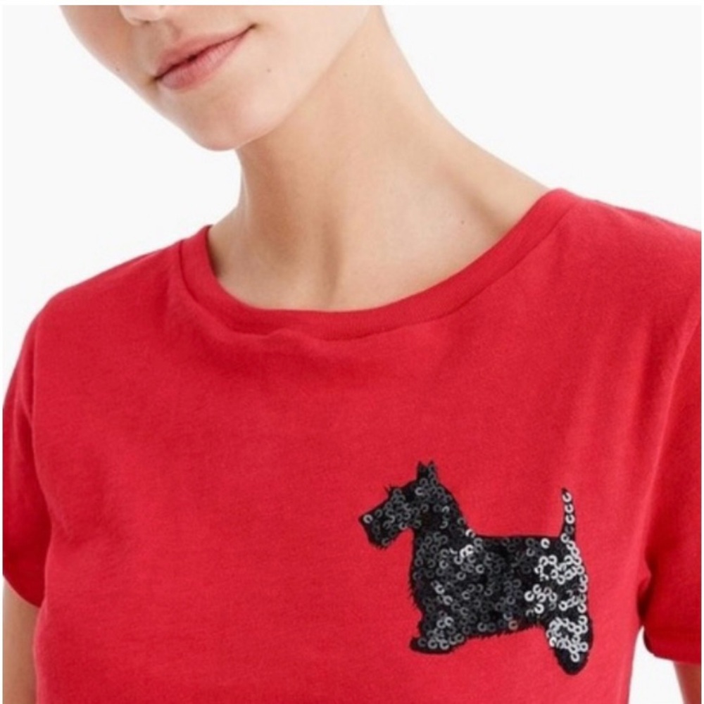 ❤️🖤NWT! JCrew Scottie Dog Tee